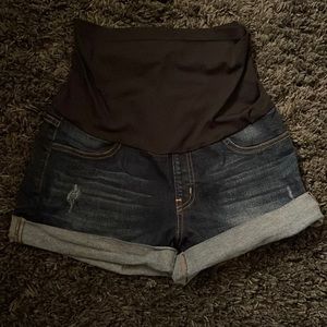 Cuffed Maternity Shorts